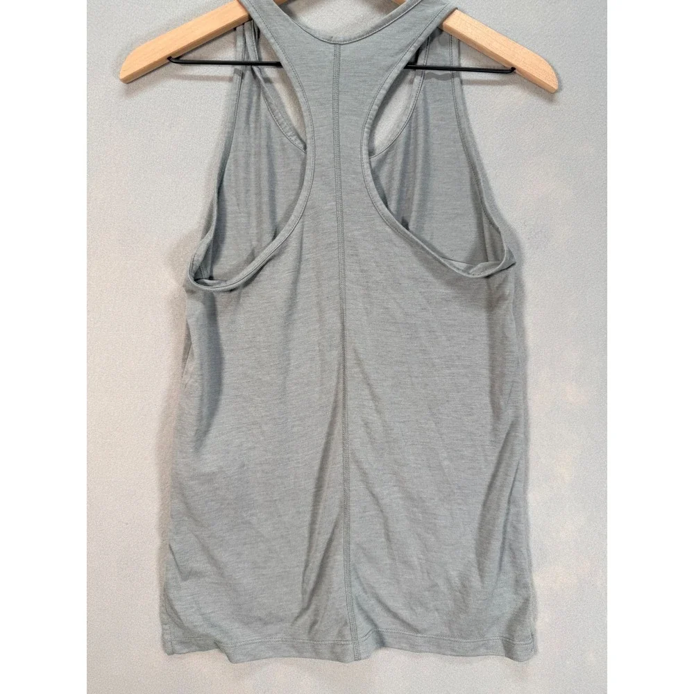 Nike Dri-FIT Womens Racerback Tank Top Heather Gray Small Scoop Neck Workout